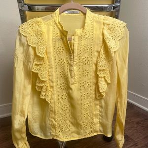 scotch and soda yellow blouse (barely worn)